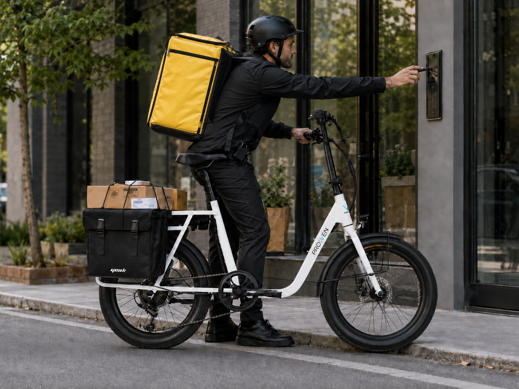 E-BIKE 20X3.00 PLEGABLE BLANCA ACERO 7V F/DISCO MEC. BAFANG 250W / 10.4Ah