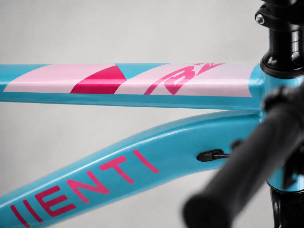 BICI 24" NIÑA ACERO C/SUSP CELESTE 1x7 SHIMANO 2027