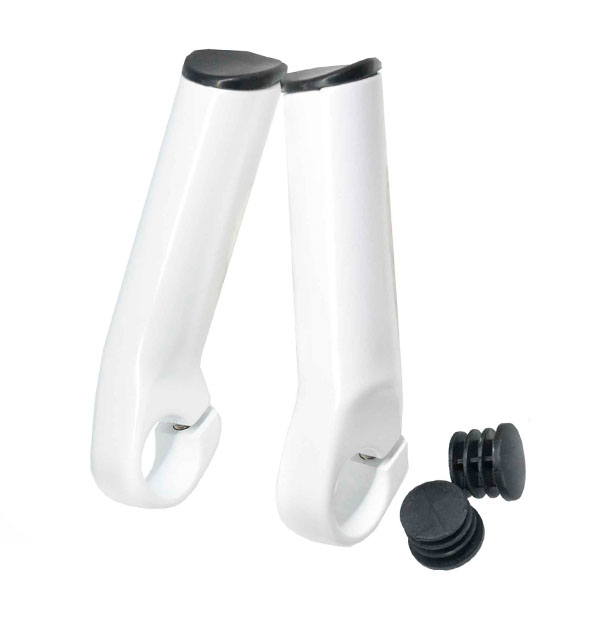 BAR-END ALUMINUM WHITE COLOR L:110MM