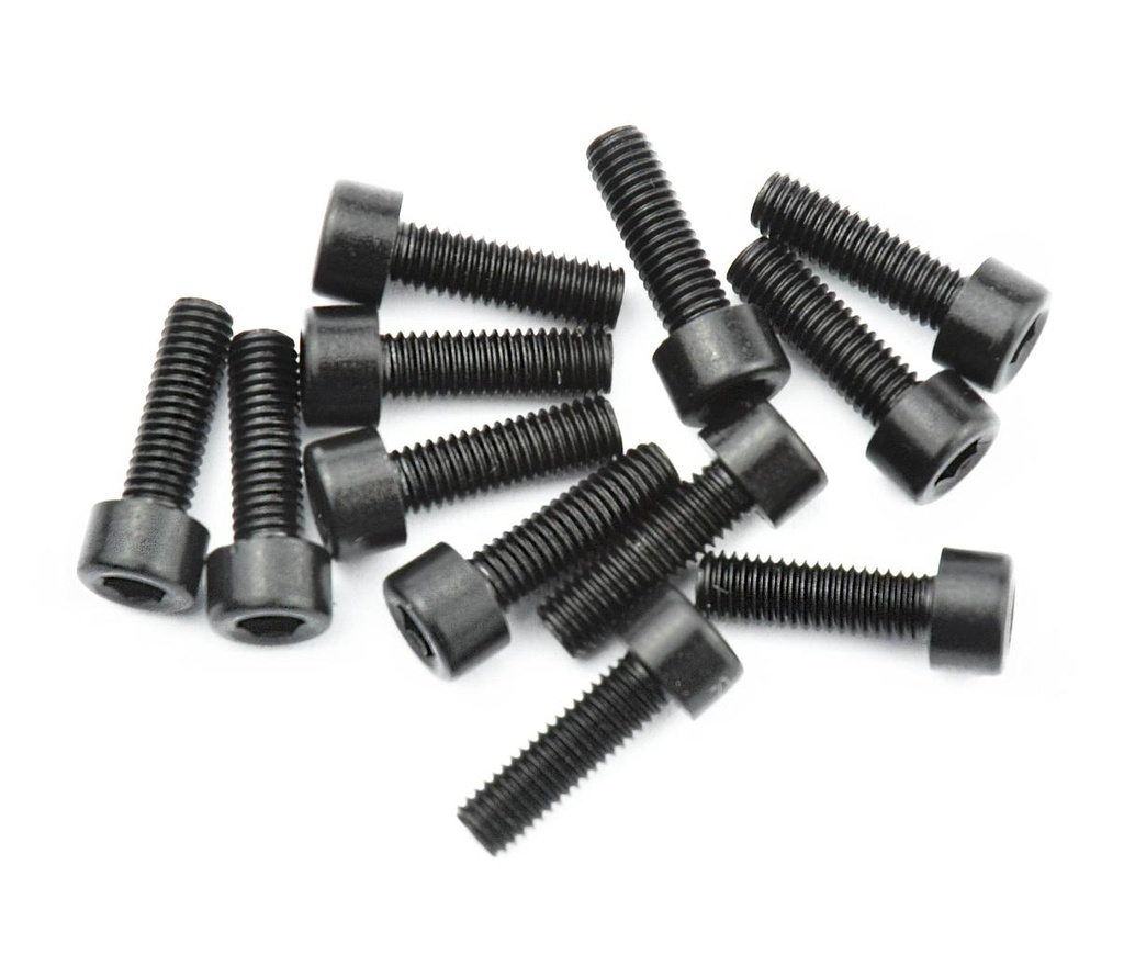 TORNILLO PORTABIDON PARA ALLEN DE ALUMINIO NEGRO (12 PIEZAS) 