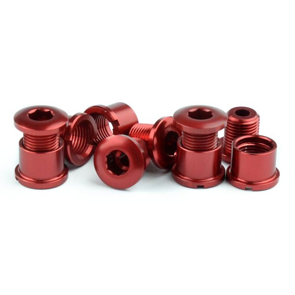 TORNILLOS PLATO ALUMINIO COLOR ROJO 3VEL, 5 PIEZAS
