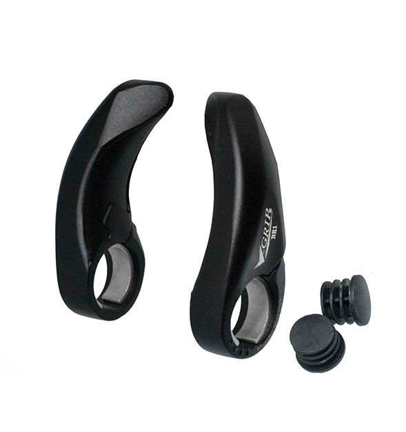 PROTESI MANUBRIO "V-GRIP" ALLUMINIO NERO L:92MM