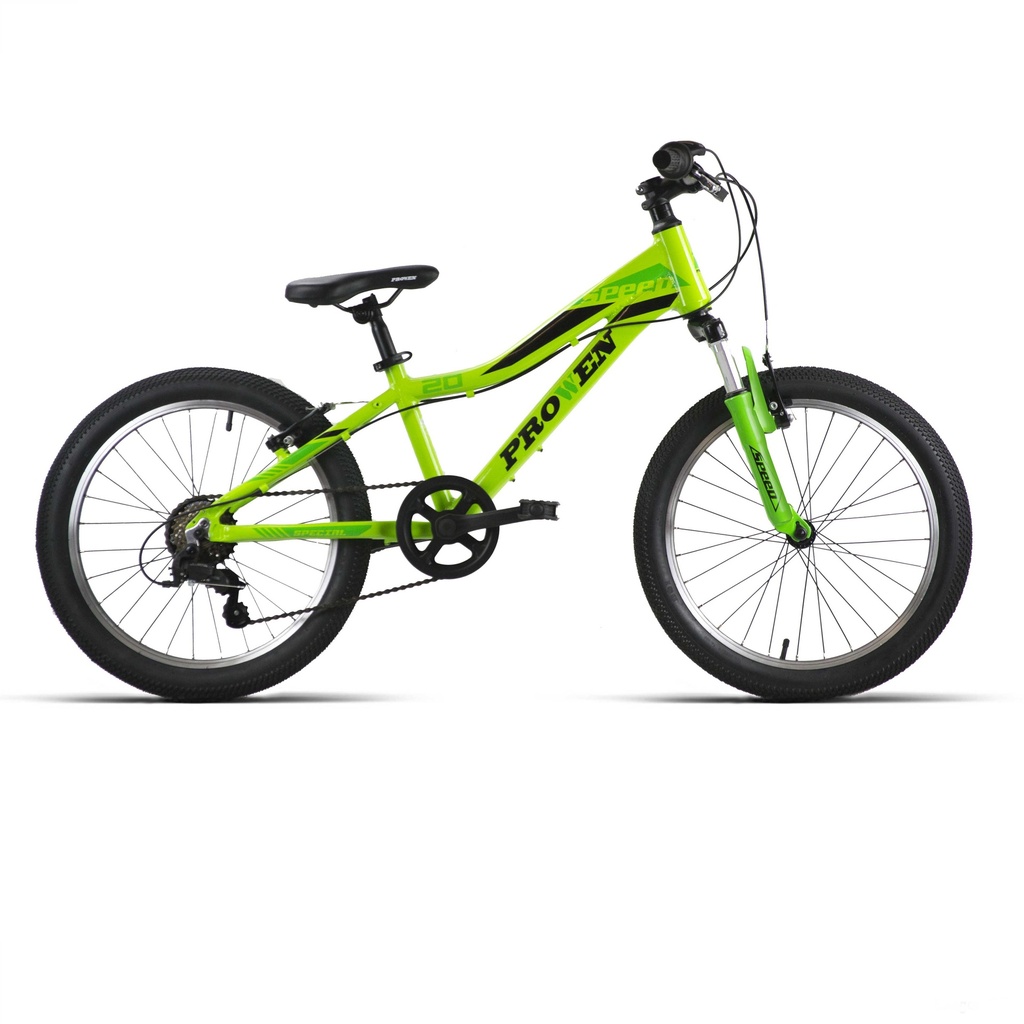 BICI 20" NIÑO ALUM. VERDE "PROWEN" 6VEL SUSP DELT 2024