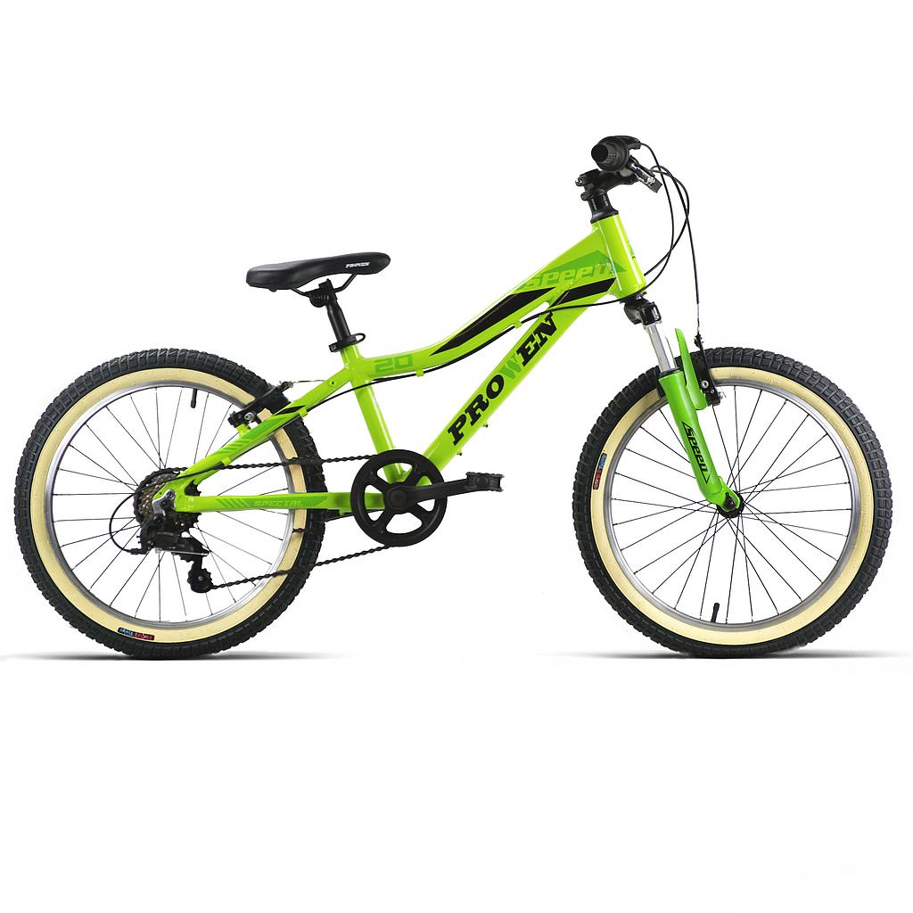 BICI 20" NIÑO ALUM. VERDE "PROWEN" 6VEL SUSP DELT 2024