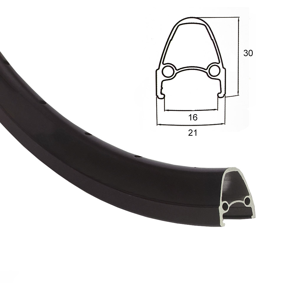 LLANTA 700C ALUM NEGRA 36H DOBLE PARED ESTRECHA