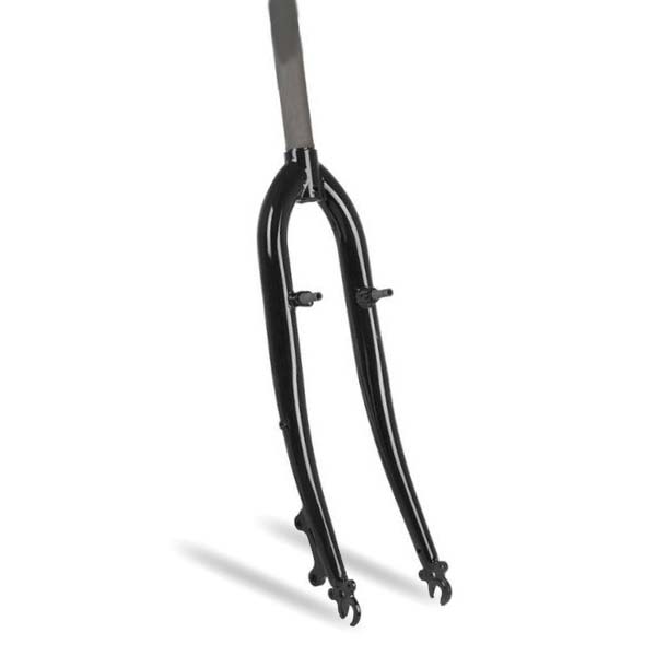 HORQUILLA 28" ROSCA 1-1/8" (28.6MM EXT) NEGRA L-240mm