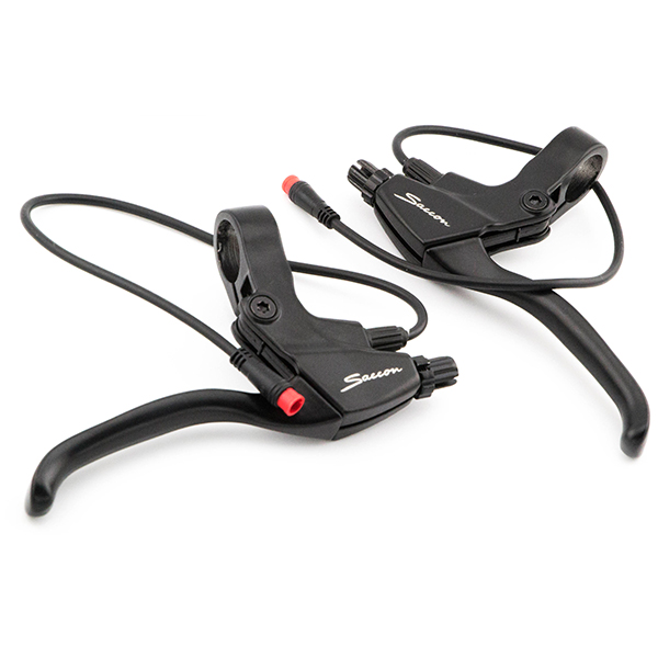 MANETAS FRENO ALUMINIO NEGRO "E-BIKE" 2 PIN M8 CUT OFF