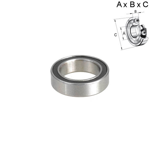 RODAMIENTO SELLADO 15x5x24mm (RUEDA) 6802RS CERAMICO