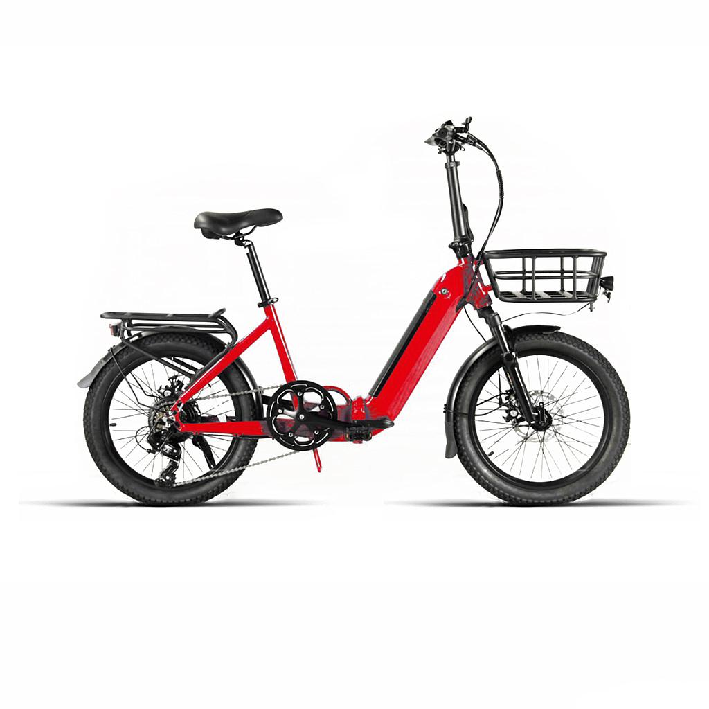 E-BIKE PLEGABLE 20" 7VEL "MOD MOVE" ROJA (SIN CESTA)