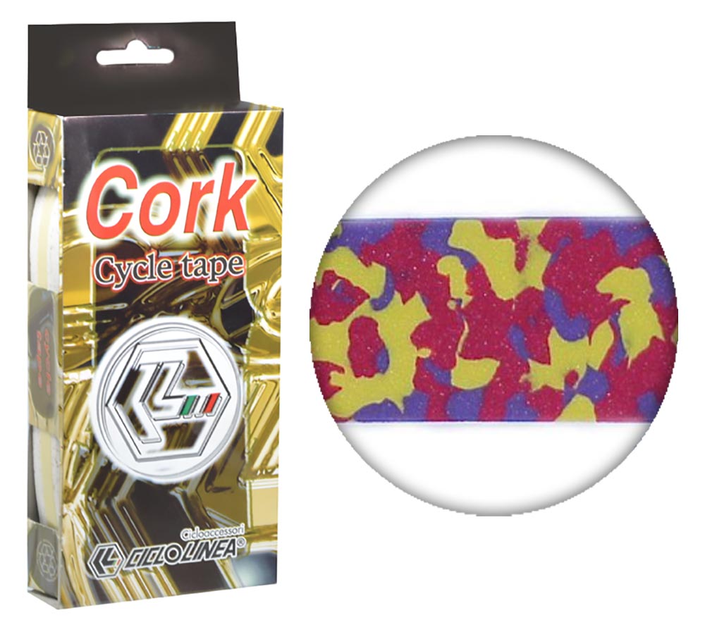 73036 CINTA MANILLAR CORCHO ROJO/LILA/AMARILLO