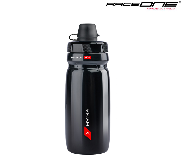 BIDON RACEONE HYMA 600ML NERO C/KIT COPERCHIO