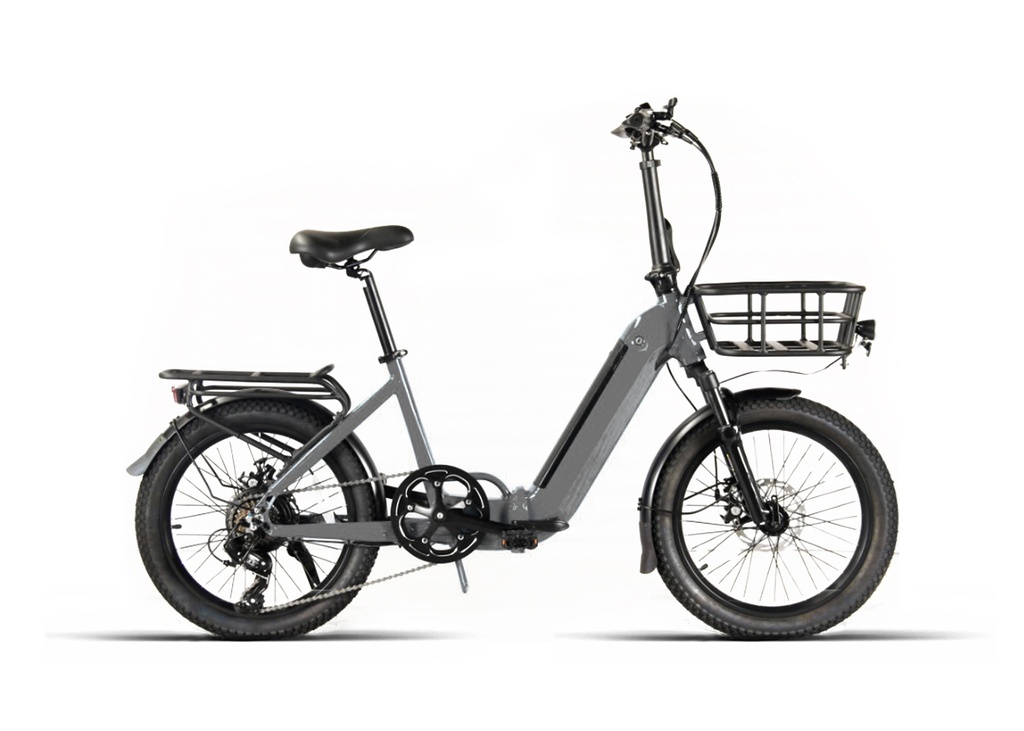 E-BIKE PLEGABLE 20" 7VEL "MOD MOVE" GRIS (SIN CESTA)