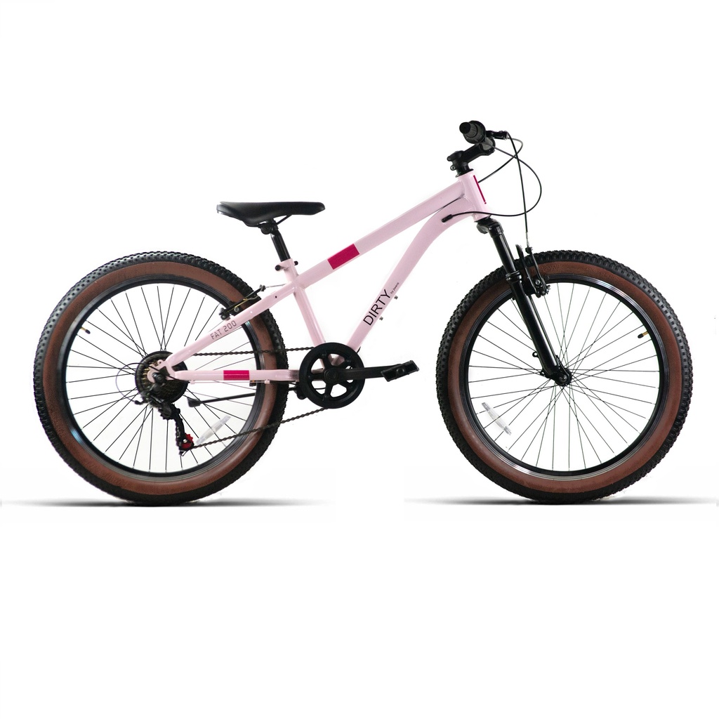 BICI 24" NIÑA ACERO "FAT200" 1x7VEL C/SUSP ROSA 2026