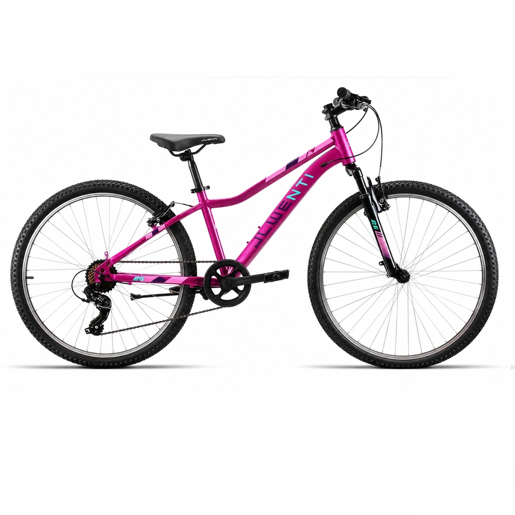 BICI 26" MUJER ACERO C/SUSP ROSA 1x7 SHIMANO T-14
