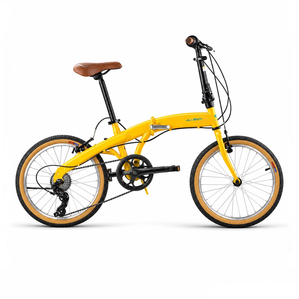 BICI PLEGABLE 20" ACERO 6VEL REVO SHIMANO. AMARILLO 2027
