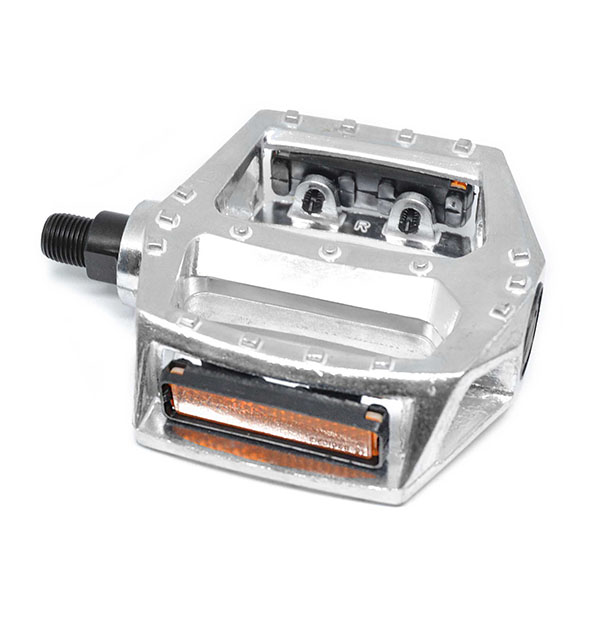 PEDALES ALUMINIO DE BMX EN PLATA  ROSCA 1/2" QW