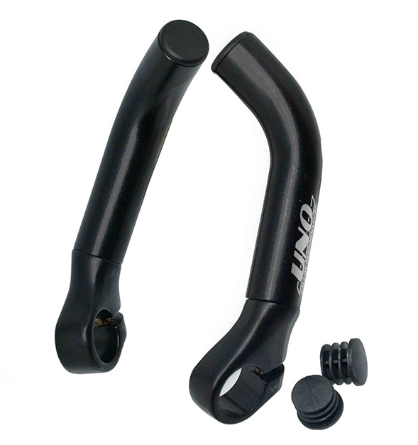 PROTESIS MANILLAR "UNO" NEGRO CURVO L:140MM