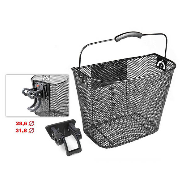 CESTO MTB 26" ACERO NEGRO CIERRE RAPIDO 28.6/31.8
