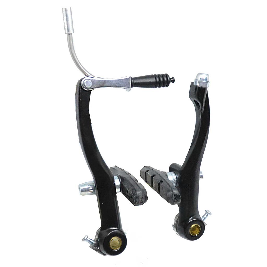 FRENOS V-BRAKE 4PCS ALUMINIO NEGRO 110MM MUELLE LARGO