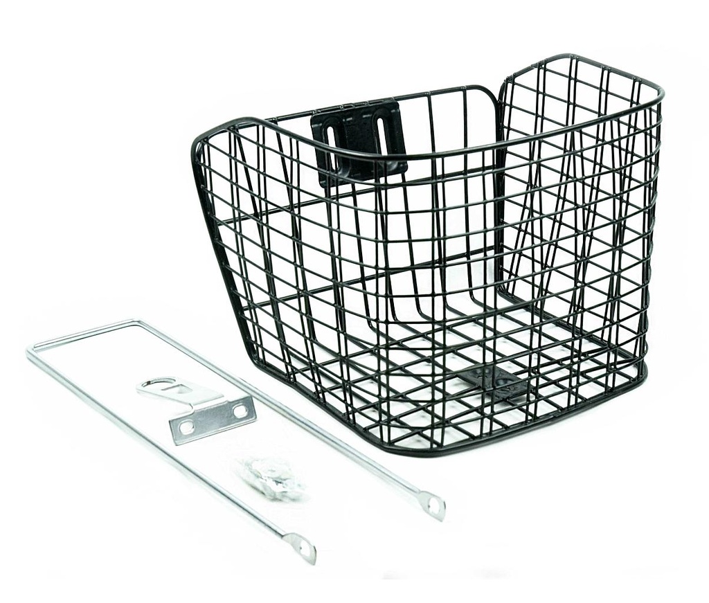 CESTA 26" NEGRA CON VARILLAS 330X240MM