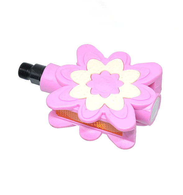 PEDALES TIPO FLOR EN ROSA CON ROSCA 9/16" QW