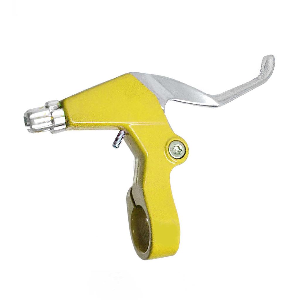 MANETAS FRENO V-BRAKE,ALUMINIO AMARILLO/PLATA QW