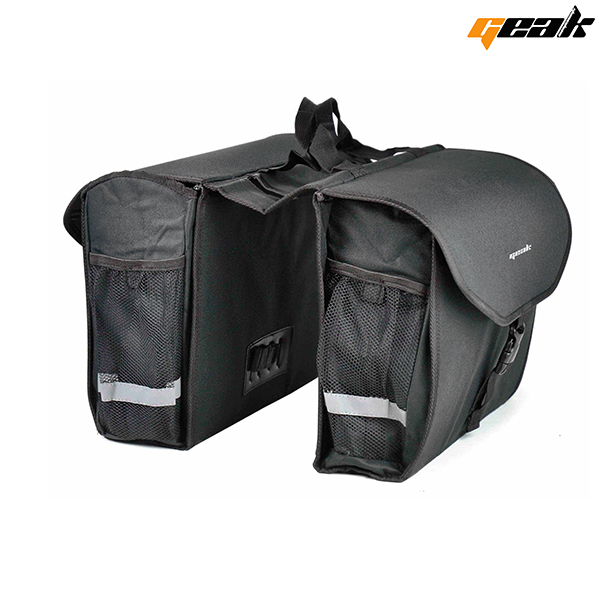 BOLSA DE BAGAGEM PRETA "GEAK" DUPLA, CAPACIDADE;10,4X2L.