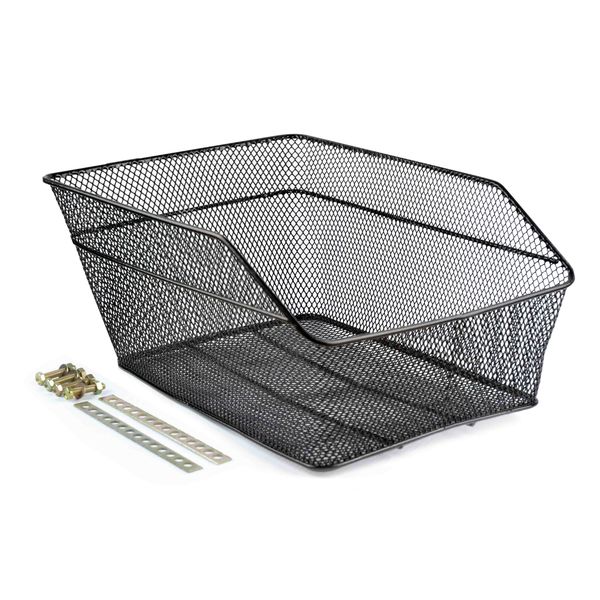 CESTO TRASERO ACERO/NEGRO