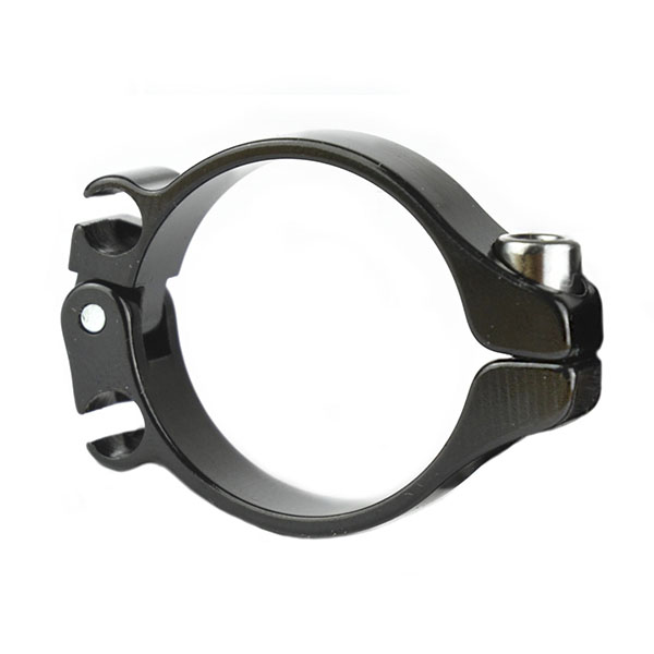 ABRAZADERA GUIA CABLE DOBLE, DIA:28.6MM, ALUMINIO NEGRO