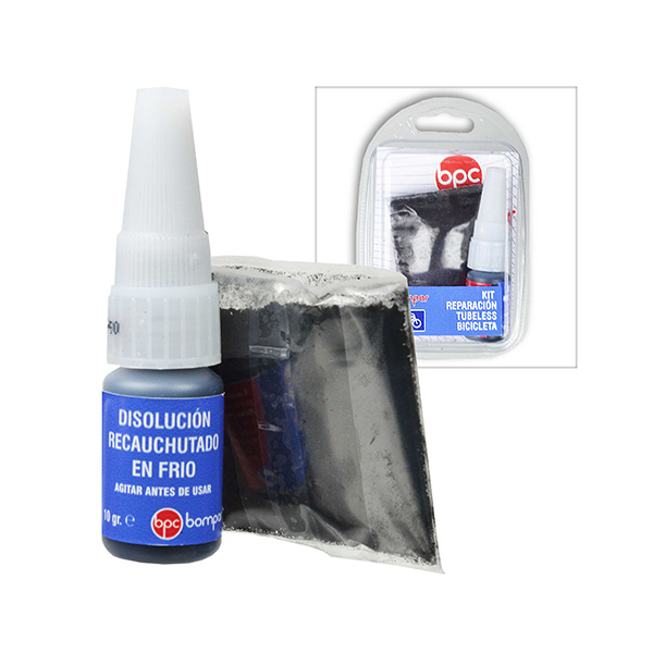 KIT RECAUCHUTADO TUBELESS EN FRIO "BOMPAR"