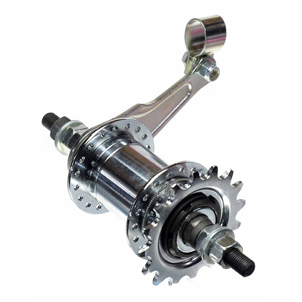 BUJE TRASERO CON FRENO,ACERO CROMADO 16D, EJE 170MM (120MM) 36RADIOS