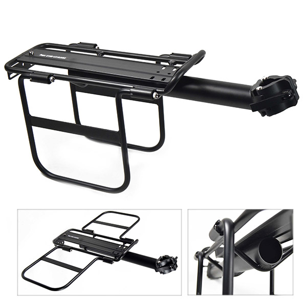 PORTABULTOS TIJA ALUMINIO NEGRO, TIPO PLEGABLE