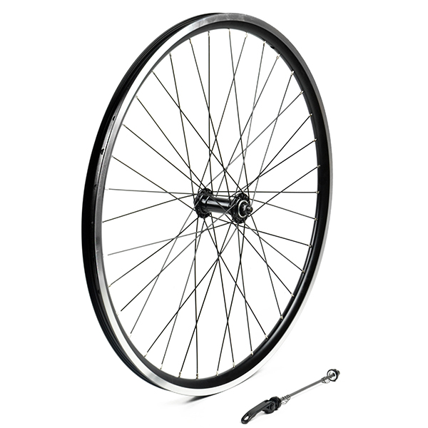 RUEDA DELANTERA 26" NEGRA, CON FERFIL 25MM, 36H C/CIERRE