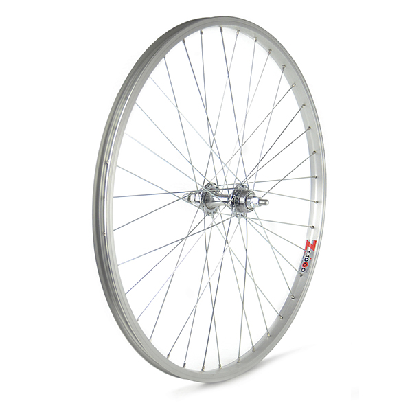 RUEDA DELANTERA 26" PLATA, TUERCA, 36 H 