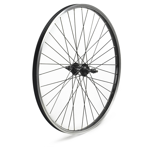 RUEDA TRASERA 24" NEGRA, CON TUERCA, 6-7 VEL.,36H