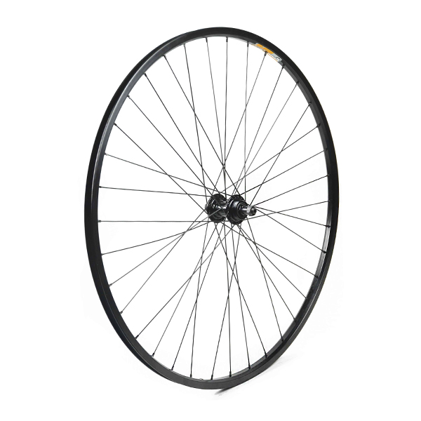 RUEDA TRASERA 700x28-38" NEGRA C/CIERRE 36 H, BUJE ALUM ROSCA