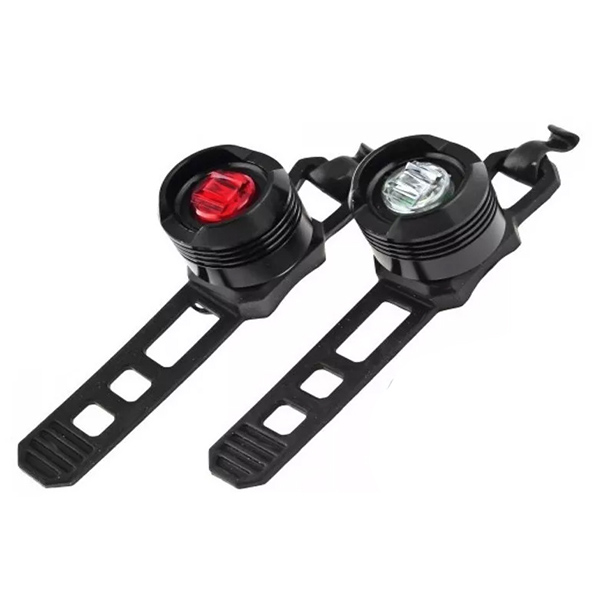 CONJUNTO LUCES 2-FUNCIONES ALUMINIO NEGRO