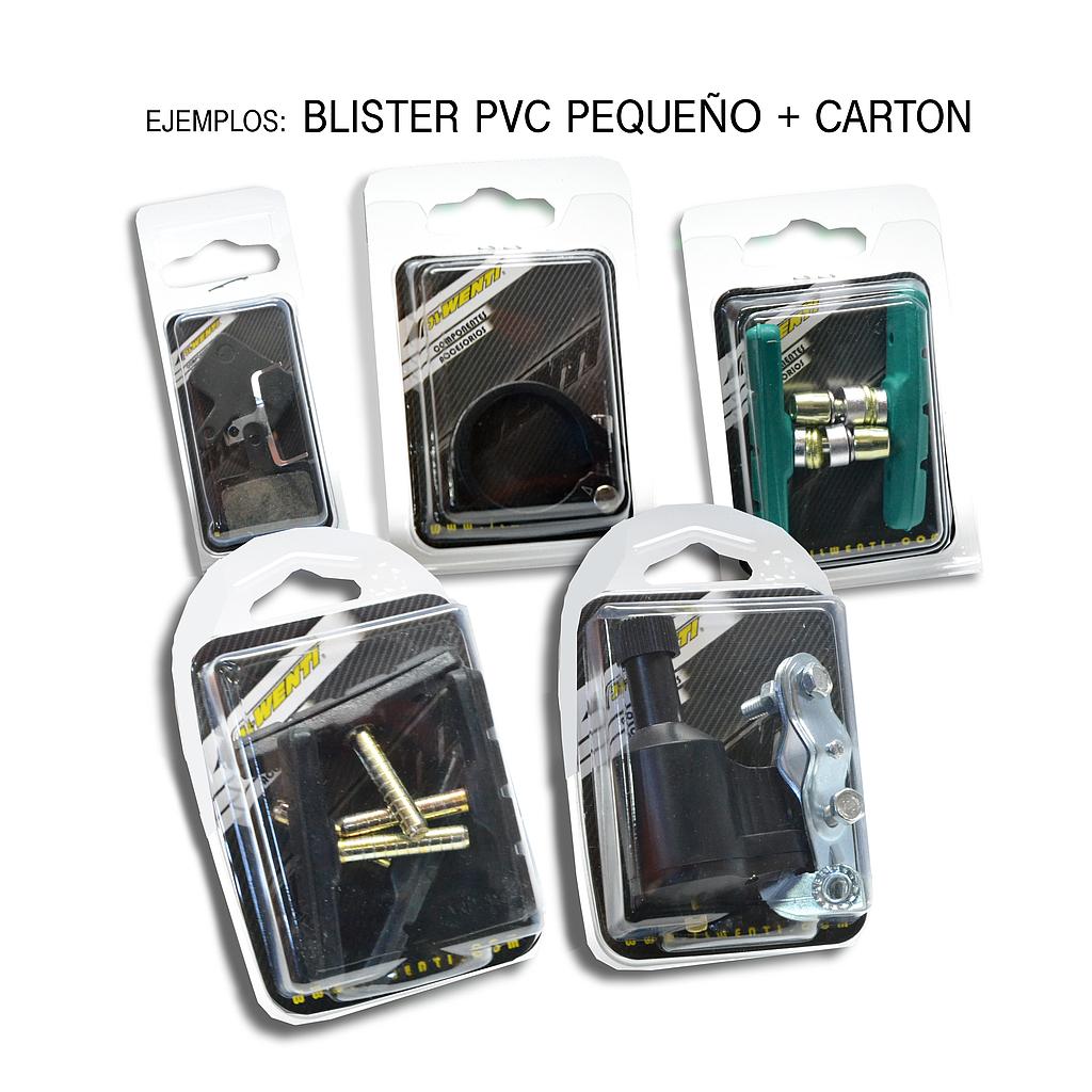 BLISTERS PVC AUTOCIERRE PEQUEÑO + CARTON