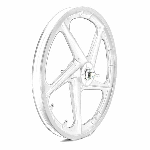 RUEDA DELANTERA PLASTICO BMX, COLOR BLANCO