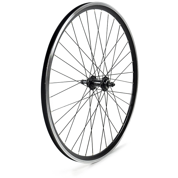 RUEDA TRASERA 700x20-23" NEGRA PERFIL ROSCA C/CIERRE 36 H, BUJE ALUM