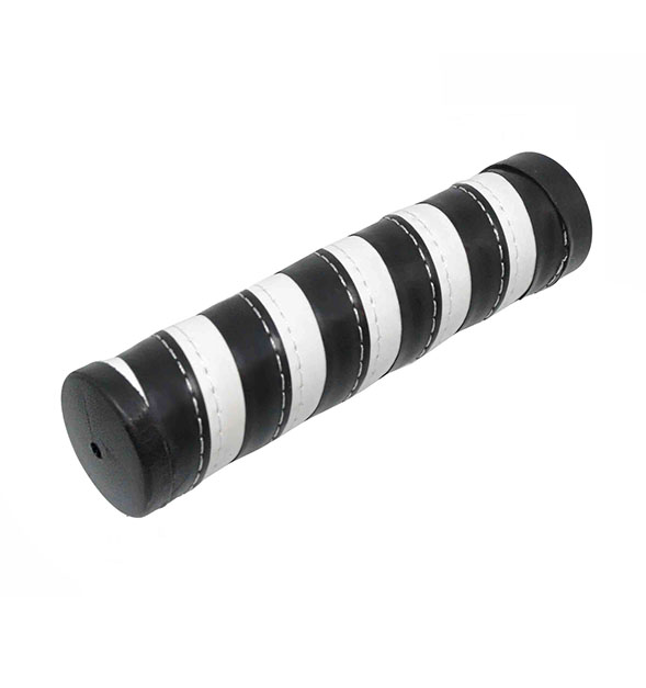 PAR PUÑOS NEGRO/BLANCO PIEL LARGO 130MM