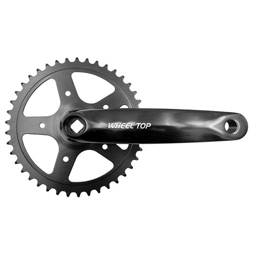 [22075X] JGO.BIELAS 170MM 42D ACERO NEGRO 6/7 VEL SIN PROTECTOR