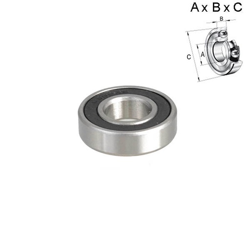 [ROD821] RODAMIENTO SELLADO 15x7x28mm (RUEDA) 6902RS CERAMICO