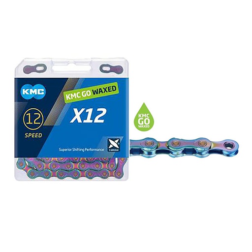 [99320] CADENA 12 VELOCIDADES, KMC X12 1/2"1/128" 126L AURORA
