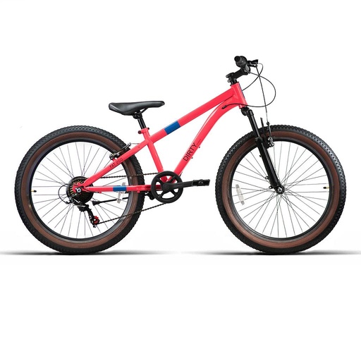 [34104] BICI 24" UNISEX ACERO "FAT200" 1x7VEL C/SUSP CORAL 2025