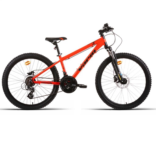 [34606] BICI 24" NIÑO ALUM SUSP F/D HID. D/MANDO 21V ROJA VARIO