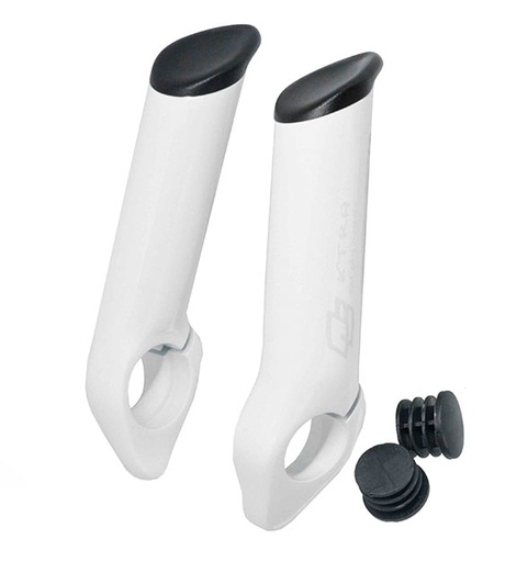 [38501] PRÓTESE DE GUIDÃO DE ALUMÍNIO BRANCO LONGA 100 MM