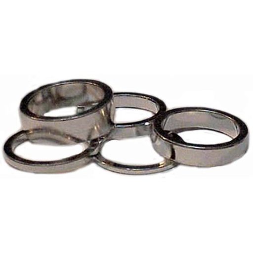[21024] ESPACIADOR DIRECCION ALUMINIO 28.6MM (1-1/8") 10MM PLATA