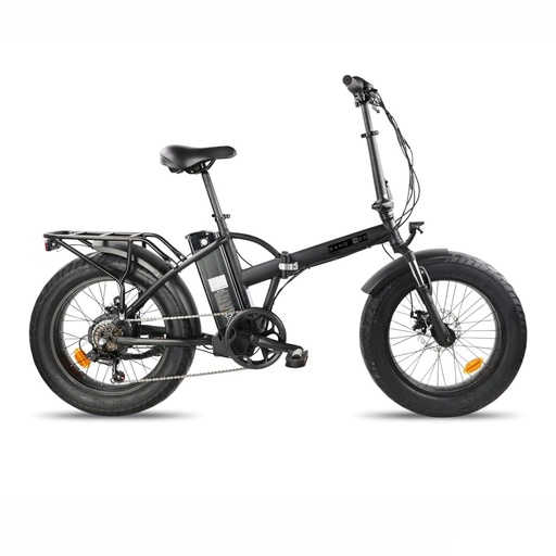 [EB802] E-BIKE PLEGABLE ACERO 20x4.00 7VEL "SANO400" NEGRA