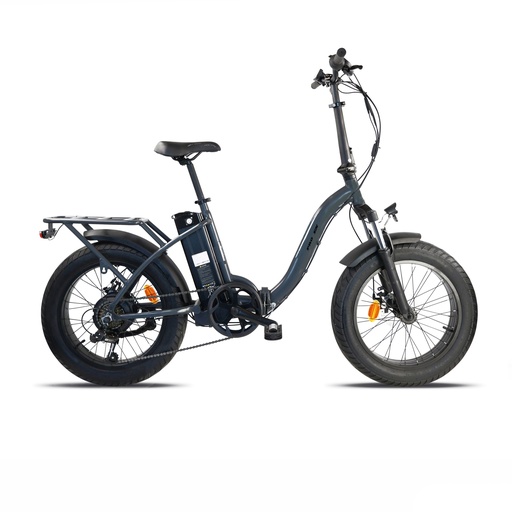 [EB813A] E-BIKE 20X4.00 PLEGABLE GRIS ALUMINIO 7V F/DISCO MEC. 250W / 13Ah